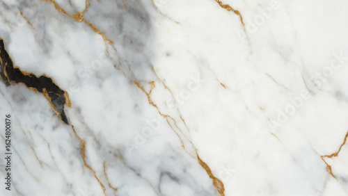 Luxurious white Carrara statuaries marble texture background. Calacatta glossy marble with golden streaks. Luxury White Gold Marble texture background vector. Luxurious floor marbling texture design.