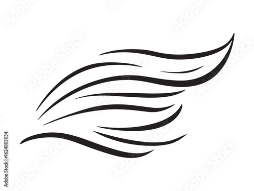 Clean wind gust icon in minimalist vector illustration