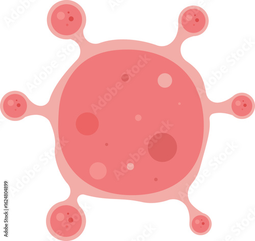Pilus Connected Bacterial Aggregate Vector Graphic
