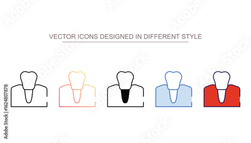 Incisor Tooth icon design with white background stock illustration