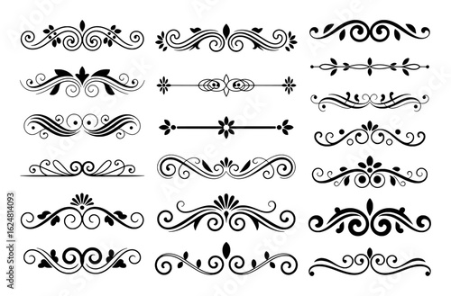 Ornate decorative flourishes and dividers swirls