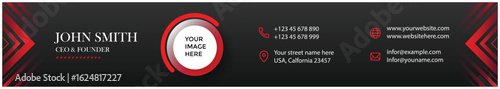 Modern business card design with contact details and personal information for john smith