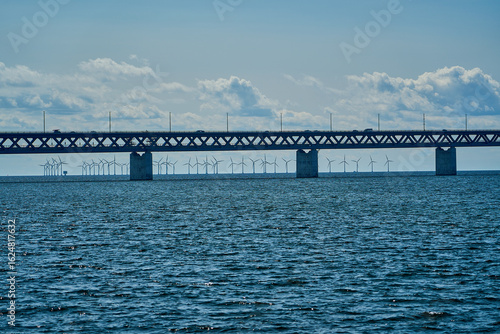 Oeresund bridge between Copenhagen and Malmo.
