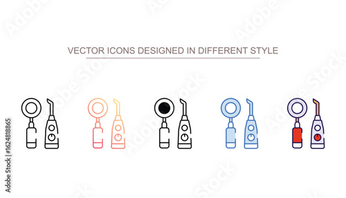 Dental tools Tools icon design with white background stock illustration