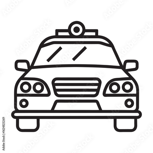 Cartoon Police Car – Cute Vector Drawing