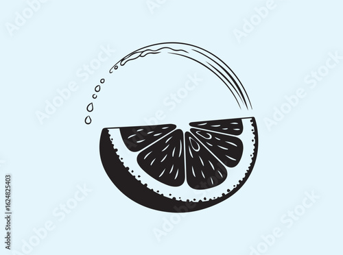 Refined Lemon Slice Silhouette with Zesty Aroma Bloom