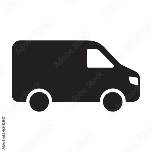 Delivery Van Vector – Commercial Transport Vehicle Illustration