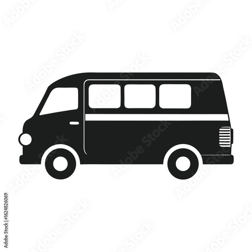 Cargo Van Vector – Side View Commercial Vehicle Design
