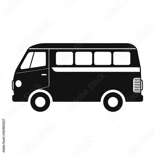 Minivan Icon – Simple Vector Illustration for Urban Transport