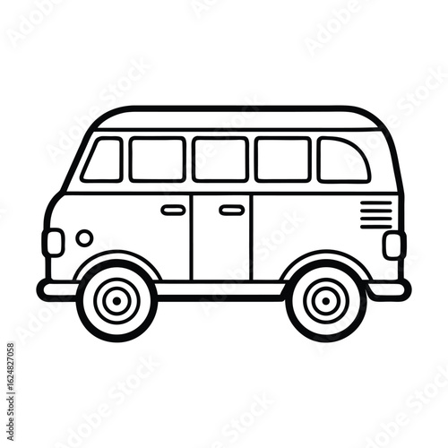 Panel Van Illustration – Delivery Transport Vector Icon