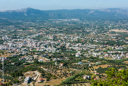Wallpaper Mural View of Ialyssos from Filerimos Monastery hill. Mediterranean Sea and Mountains in Rhodos, Greece Torontodigital.ca