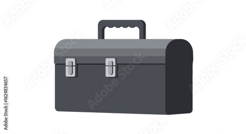 Carrying box with handle on plain backdrop for work/storage, equipment, container