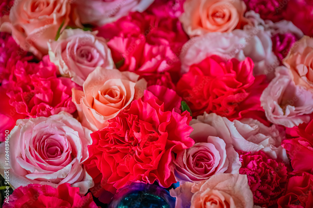 Obraz premium 北海道 帯広市 帯廣神社の花手水