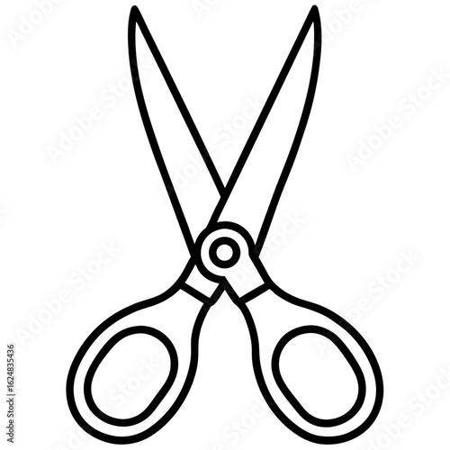 Minimal Scissors Line Art Design