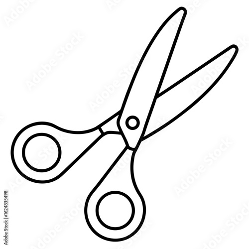 Minimal Scissors Line Art Design