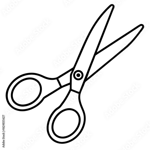 Minimal Scissors Line Art Design