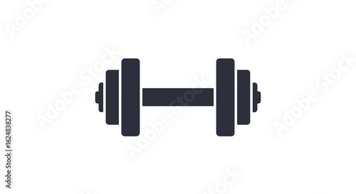 Dumbbell on White Background for Gym Flyers, Ads, & Fitness Content