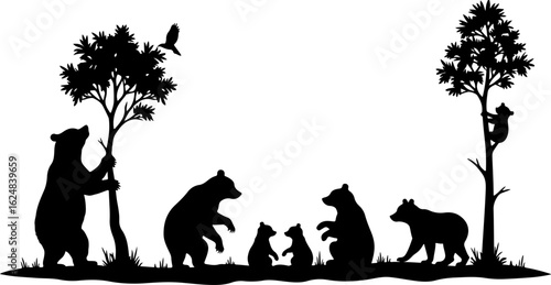 Dog Silhouette Collection | Sitting and Standing Dog Shape