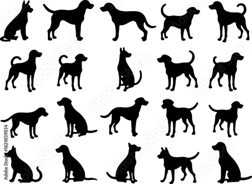 Dog Silhouettes Collection vector bundle