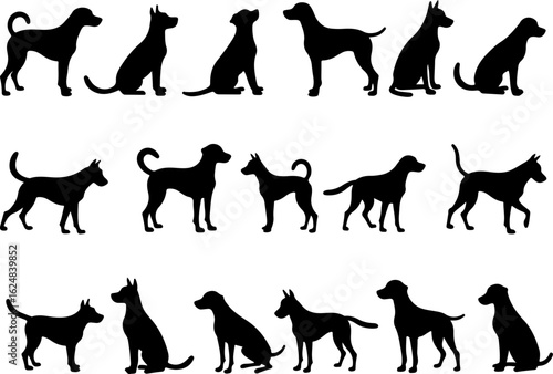 Dog Silhouettes Collection vector bundle