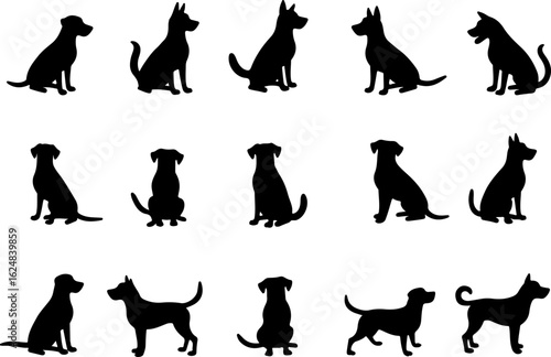 Dog Silhouettes Collection vector bundle