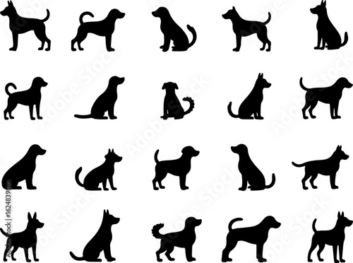 Dog Silhouettes Collection vector bundle