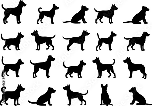 Dog Silhouettes Collection vector bundle