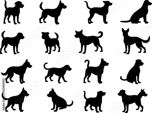 Dog Silhouettes Collection vector bundle