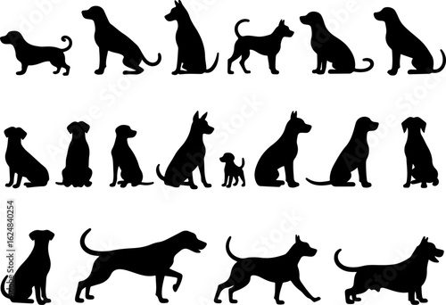 Dog Silhouettes Collection vector bundle