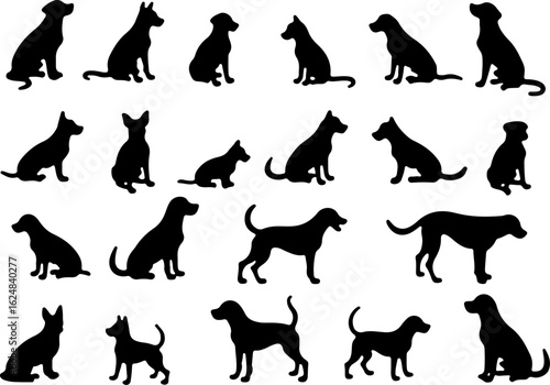 Dog Silhouettes Collection vector bundle
