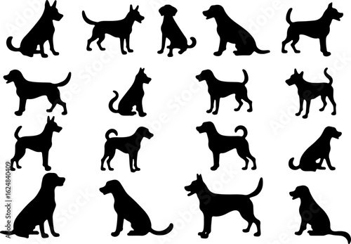 Dog Vector Silhouettes Collection bundle