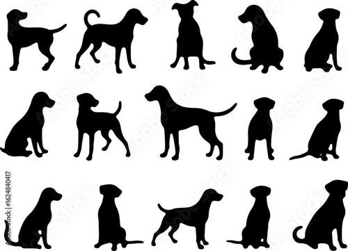 Dog Vector Silhouettes Collection bundle