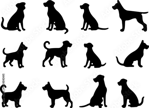 Dog Vector Silhouettes Collection bundle