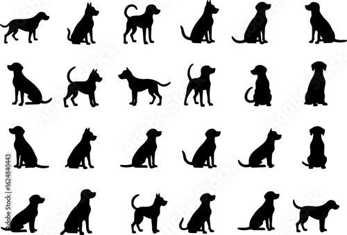 Dog Vector Silhouettes Collection bundle