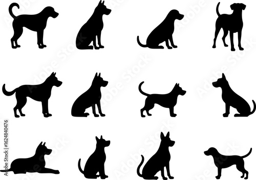 Dog Vector Silhouettes Collection bundle
