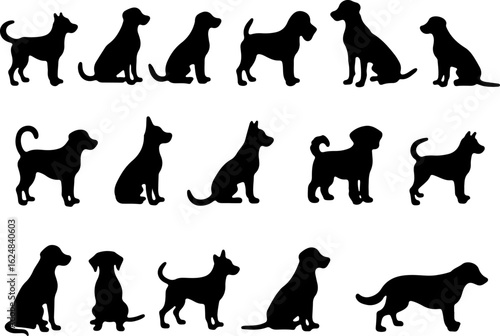Dog Vector Silhouettes Collection bundle