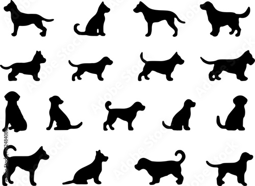 Dog Vector Silhouettes Collection bundle