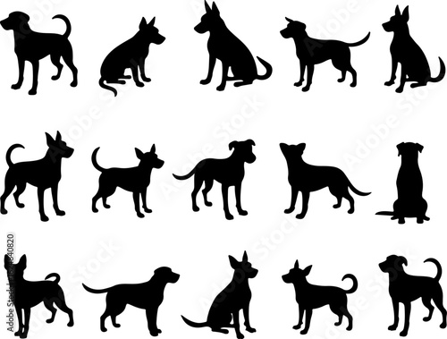 Dog Vector Silhouettes Collection bundle