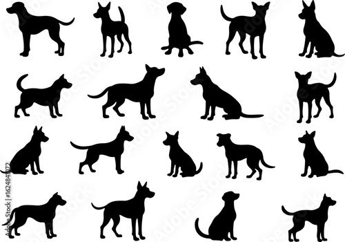 Dog Vector Silhouettes Collection bundle