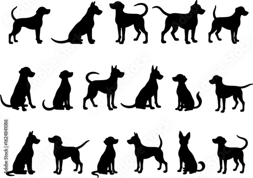 Dog Vector Silhouettes Collection bundle