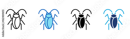 Cockroach icon Multi Style Vector Illustration