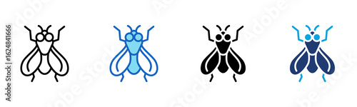 Fly icon Multi Style Vector Illustration