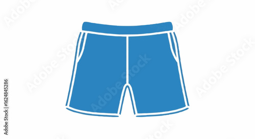 swim shorts stencil icon vector illustration.short, wear, blue, clothes, clothing, fashion, style, casual attire, children, clip art, graphic, relax, silhouette, boy, fit, pant, sport, surf, .