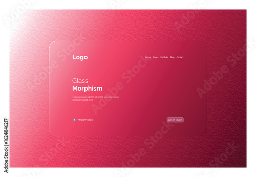 Glassmorphism UI Mockup Design