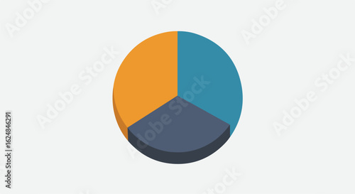 Free Download Pie chart showing data analysis on a white background; marketing tool use - GFXLoad