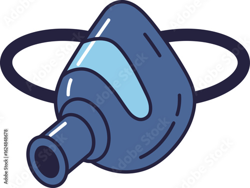 Modern Medical Oxygen Mask Icon Design