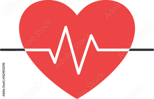 Heart Rate Monitor Icon: Minimalist Design