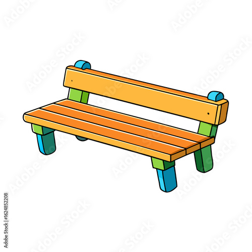 bench on a white background