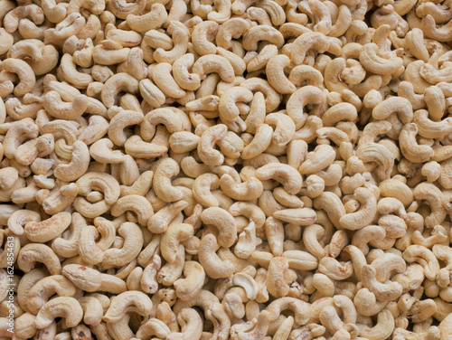 cashew nuts, close up of raw cashew nuts as background, giant cashew nut, premium quality, kacang mete. Anacardium occidentale, top view, full frame