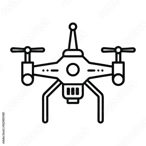 Flat Drone Icon 